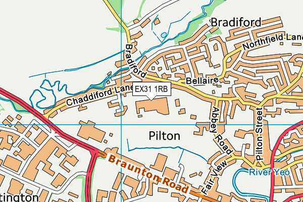 Pilton Community College map (EX31 1RB) - OS VectorMap District (Ordnance Survey)