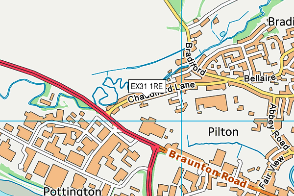 EX31 1RE map - OS VectorMap District (Ordnance Survey)