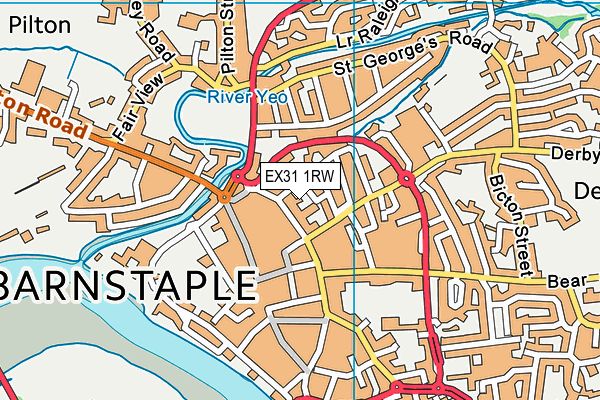 EX31 1RW map - OS VectorMap District (Ordnance Survey)