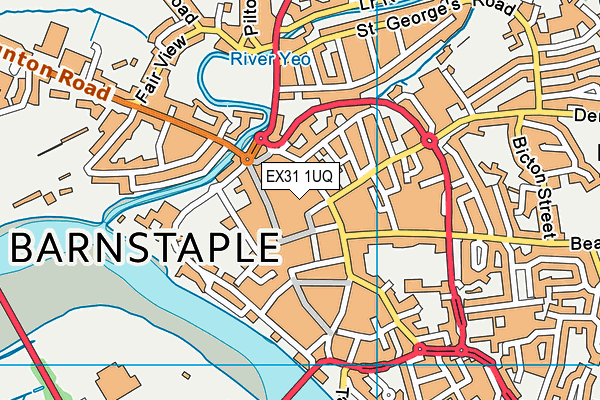 EX31 1UQ map - OS VectorMap District (Ordnance Survey)