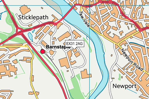 EX31 2AG map - OS VectorMap District (Ordnance Survey)
