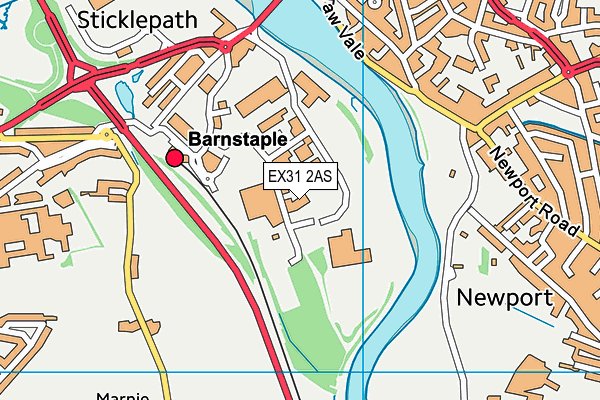 EX31 2AS map - OS VectorMap District (Ordnance Survey)