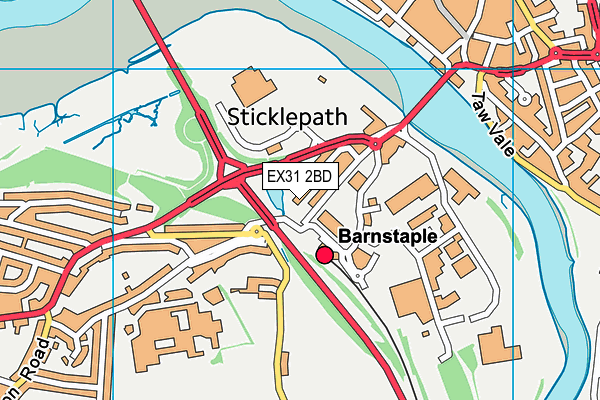EX31 2BD map - OS VectorMap District (Ordnance Survey)
