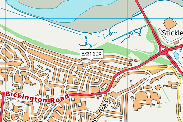 EX31 2DX map - OS VectorMap District (Ordnance Survey)
