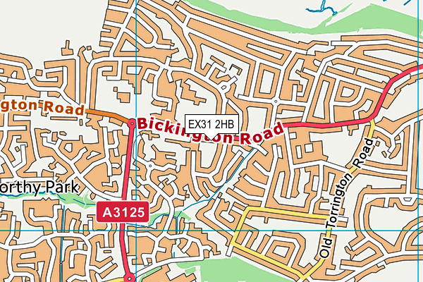 EX31 2HB map - OS VectorMap District (Ordnance Survey)