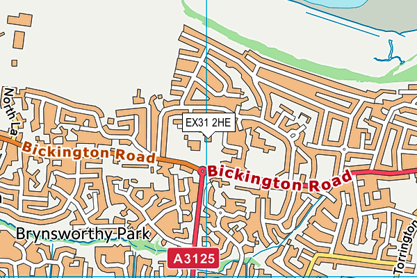 EX31 2HE map - OS VectorMap District (Ordnance Survey)