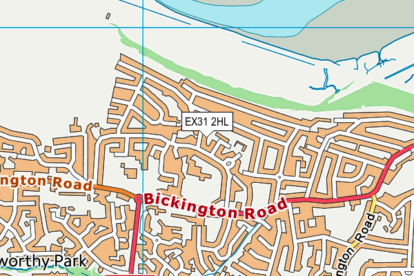 EX31 2HL map - OS VectorMap District (Ordnance Survey)
