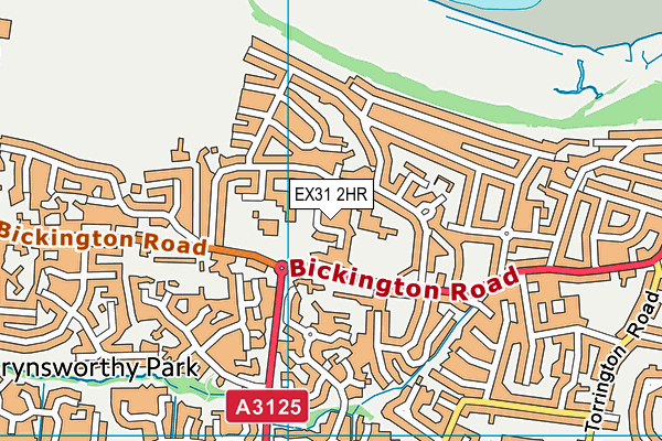 EX31 2HR map - OS VectorMap District (Ordnance Survey)