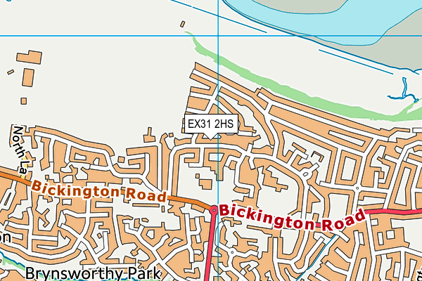 EX31 2HS map - OS VectorMap District (Ordnance Survey)