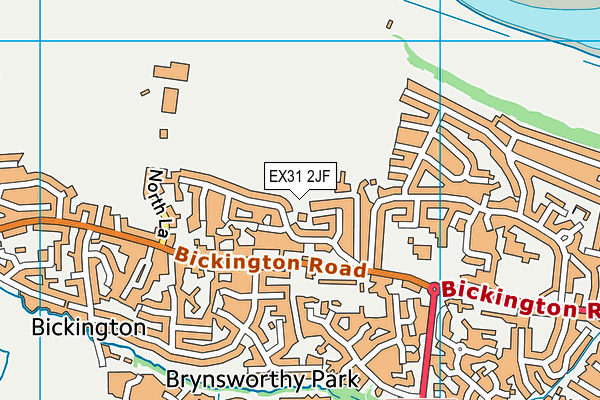 EX31 2JF map - OS VectorMap District (Ordnance Survey)