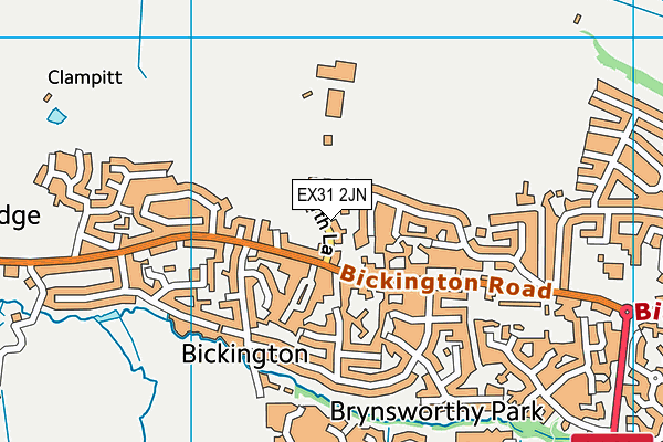 EX31 2JN map - OS VectorMap District (Ordnance Survey)
