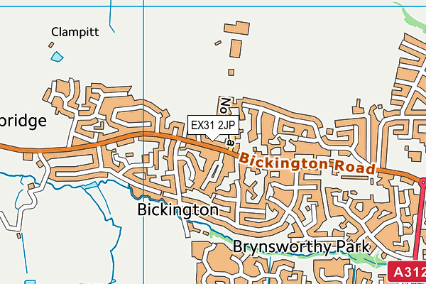 EX31 2JP map - OS VectorMap District (Ordnance Survey)