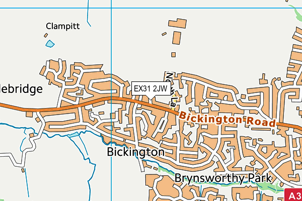 EX31 2JW map - OS VectorMap District (Ordnance Survey)