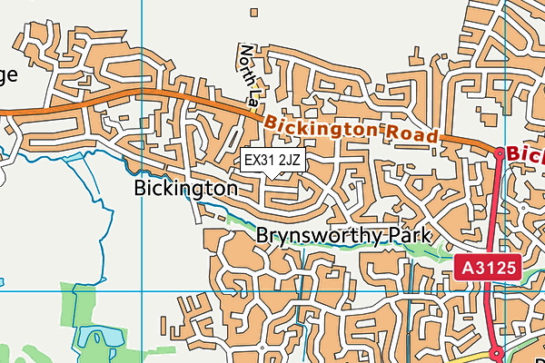 EX31 2JZ map - OS VectorMap District (Ordnance Survey)