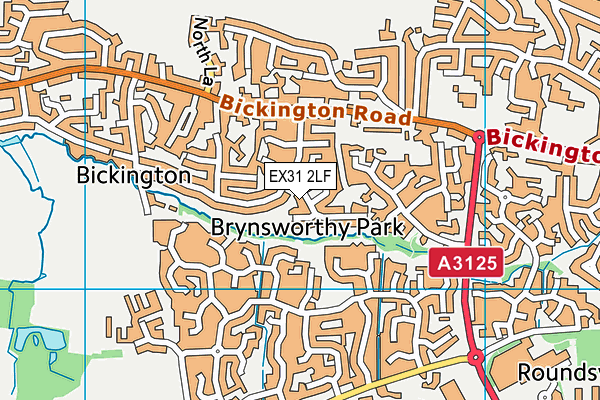 EX31 2LF map - OS VectorMap District (Ordnance Survey)