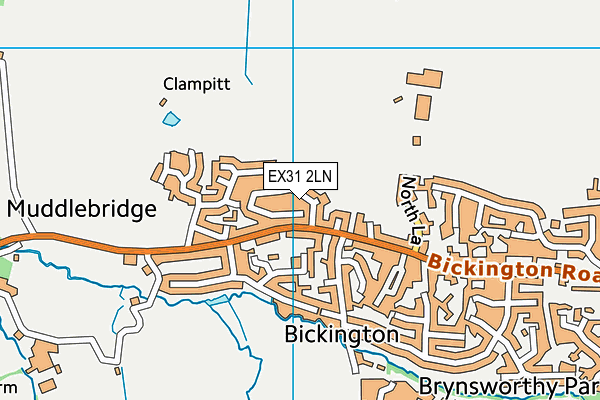 EX31 2LN map - OS VectorMap District (Ordnance Survey)