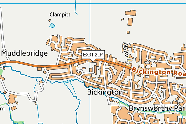 EX31 2LP map - OS VectorMap District (Ordnance Survey)