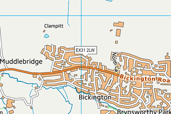 EX31 2LW map - OS VectorMap District (Ordnance Survey)