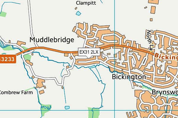 EX31 2LX map - OS VectorMap District (Ordnance Survey)