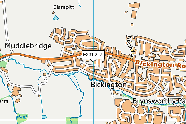 EX31 2LZ map - OS VectorMap District (Ordnance Survey)