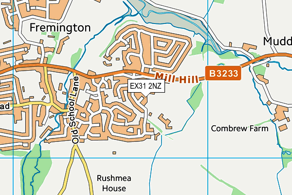 EX31 2NZ map - OS VectorMap District (Ordnance Survey)