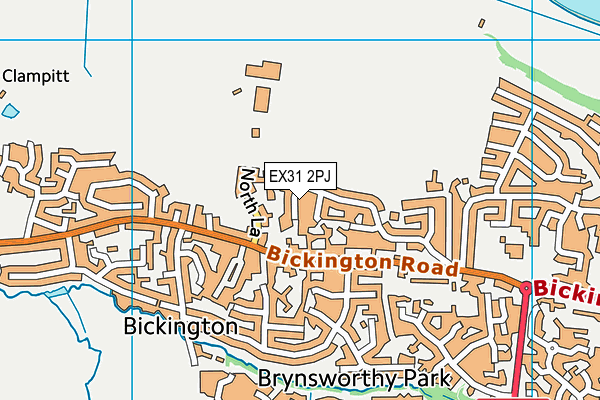 EX31 2PJ map - OS VectorMap District (Ordnance Survey)