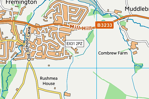 EX31 2PZ map - OS VectorMap District (Ordnance Survey)