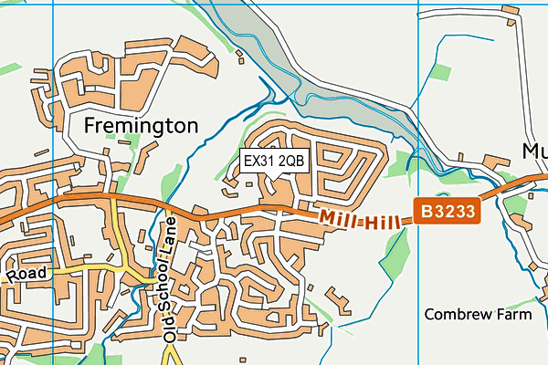 EX31 2QB map - OS VectorMap District (Ordnance Survey)