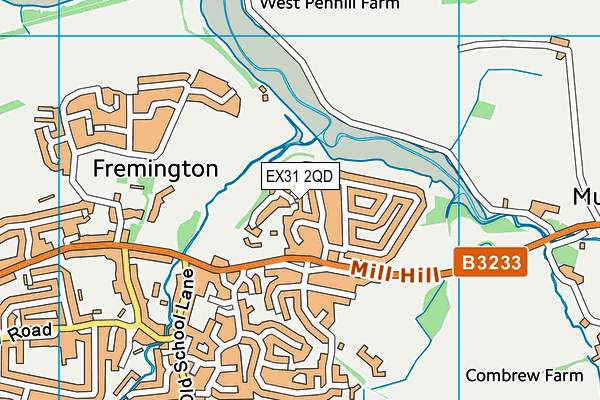 EX31 2QD map - OS VectorMap District (Ordnance Survey)