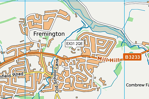 EX31 2QE map - OS VectorMap District (Ordnance Survey)