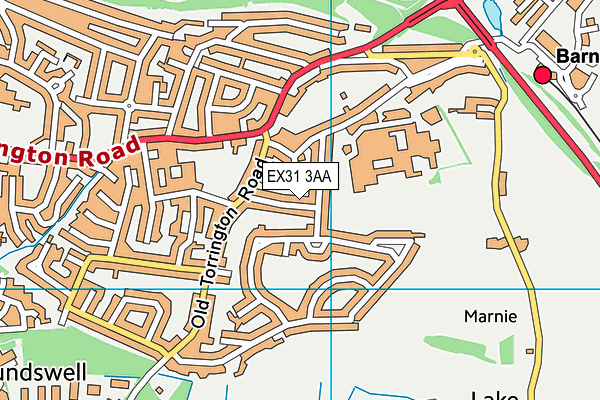 EX31 3AA map - OS VectorMap District (Ordnance Survey)