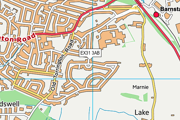 EX31 3AB map - OS VectorMap District (Ordnance Survey)