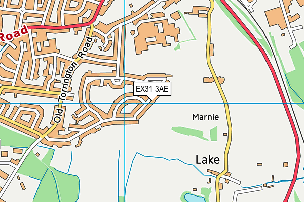 EX31 3AE map - OS VectorMap District (Ordnance Survey)