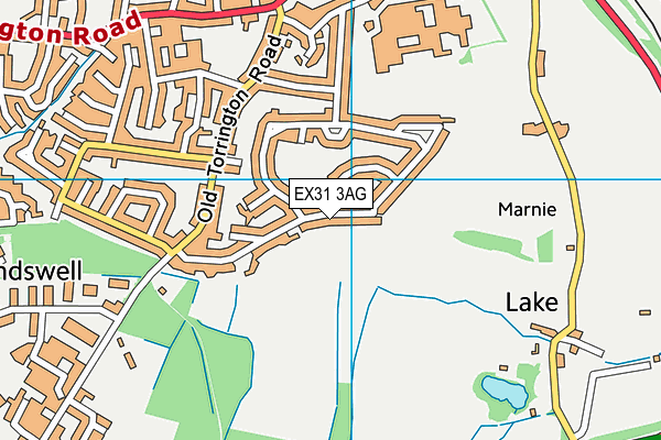 EX31 3AG map - OS VectorMap District (Ordnance Survey)