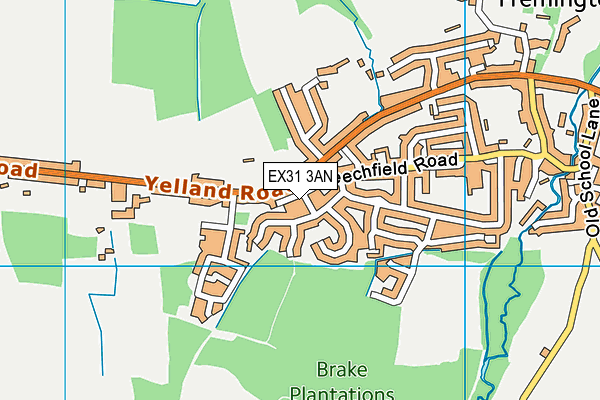 EX31 3AN map - OS VectorMap District (Ordnance Survey)