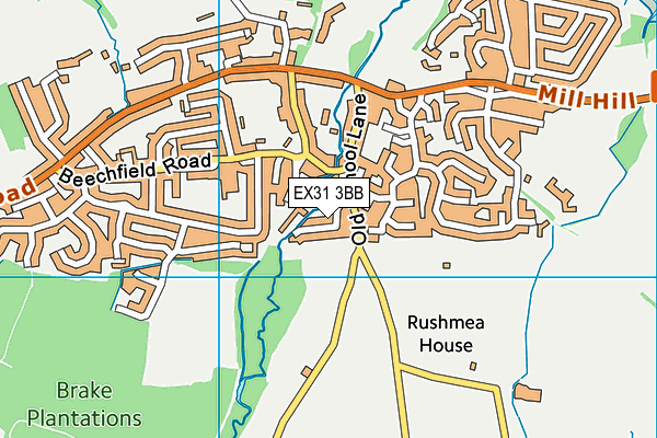 EX31 3BB map - OS VectorMap District (Ordnance Survey)