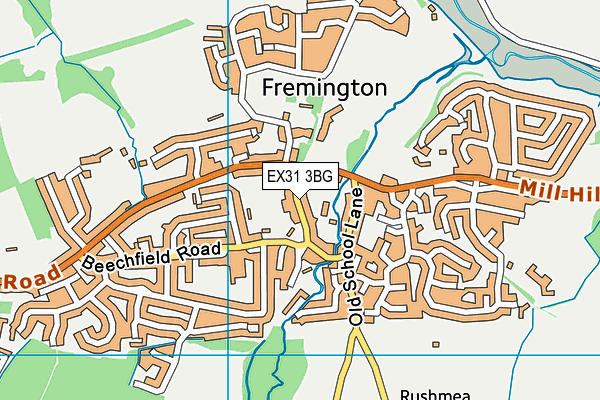 EX31 3BG map - OS VectorMap District (Ordnance Survey)