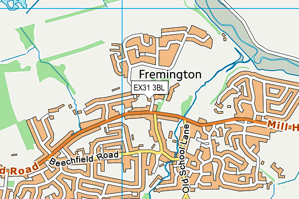 EX31 3BL map - OS VectorMap District (Ordnance Survey)