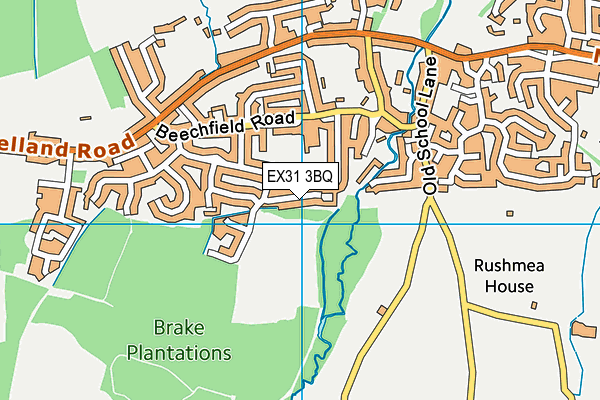 EX31 3BQ map - OS VectorMap District (Ordnance Survey)