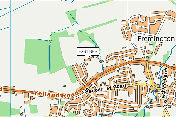 EX31 3BR map - OS VectorMap District (Ordnance Survey)