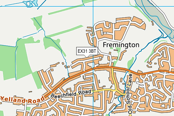 EX31 3BT map - OS VectorMap District (Ordnance Survey)