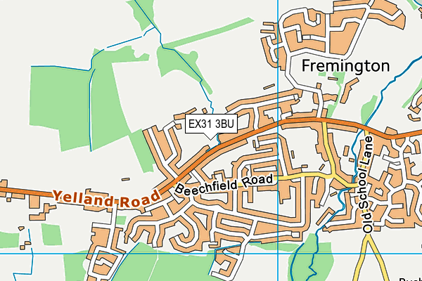 EX31 3BU map - OS VectorMap District (Ordnance Survey)