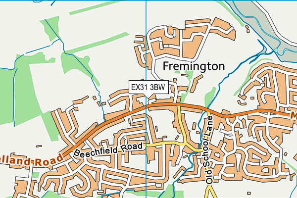 EX31 3BW map - OS VectorMap District (Ordnance Survey)