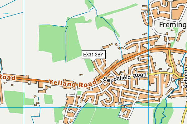 EX31 3BY map - OS VectorMap District (Ordnance Survey)