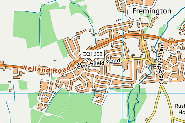 EX31 3DB map - OS VectorMap District (Ordnance Survey)