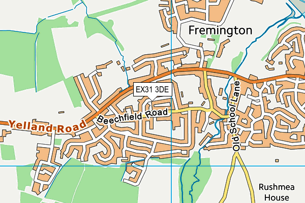 EX31 3DE map - OS VectorMap District (Ordnance Survey)