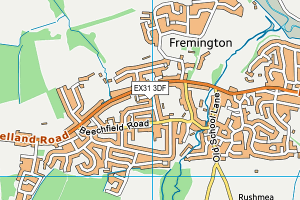 EX31 3DF map - OS VectorMap District (Ordnance Survey)