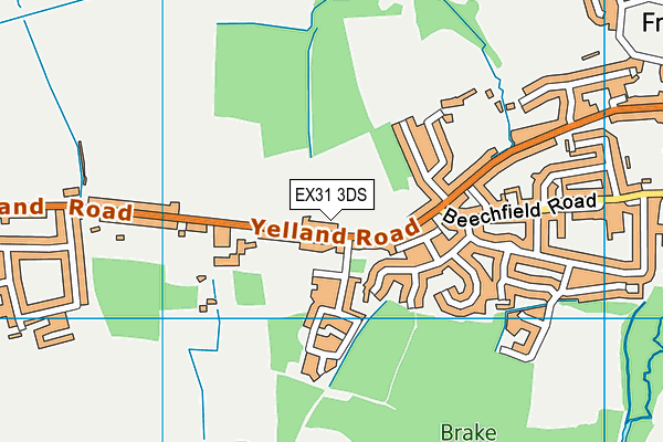 EX31 3DS map - OS VectorMap District (Ordnance Survey)