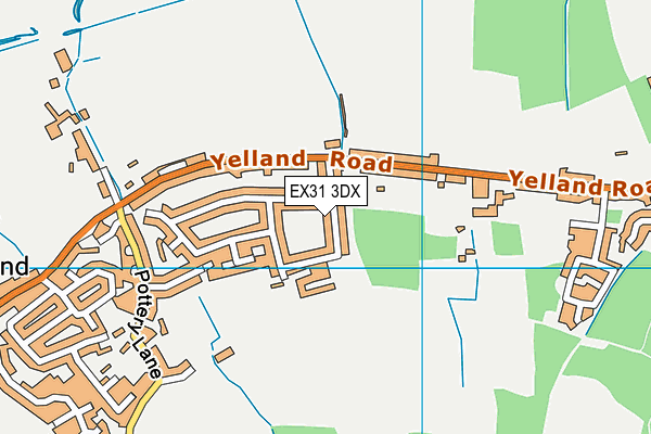 EX31 3DX map - OS VectorMap District (Ordnance Survey)