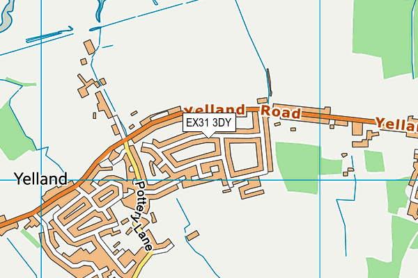 EX31 3DY map - OS VectorMap District (Ordnance Survey)